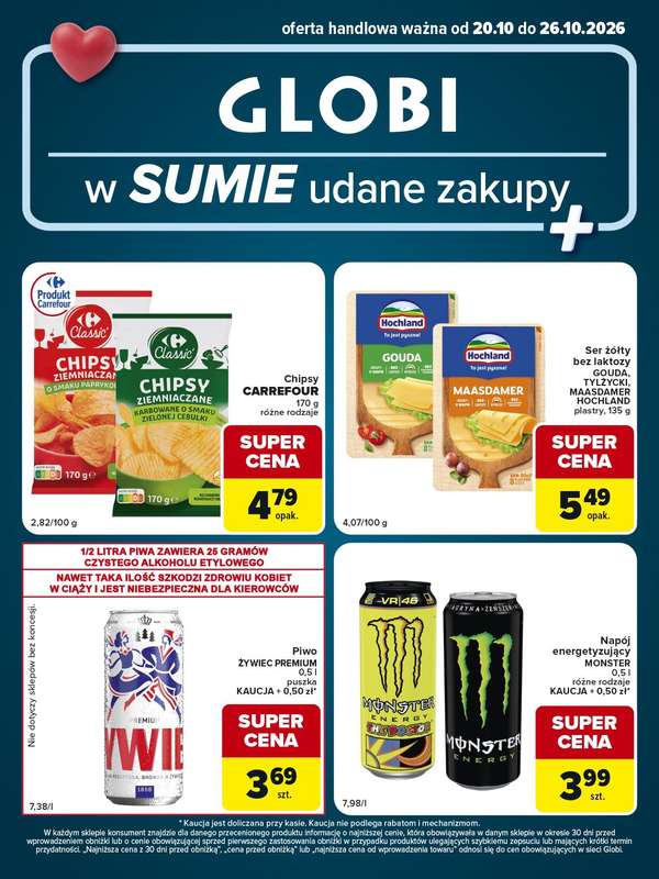 Globi - gazetka promocyjna Gazetka Globi w SUMIE udane zakupy od wtorku 20.10 do poniedziałku 26.10