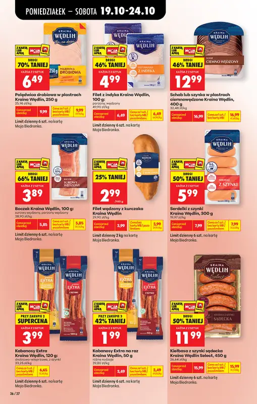 Biedronka - gazetka promocyjna Od poniedziałku, Z ladą tradycyjną od poniedziałku 19.10 do soboty 24.10 - strona 52