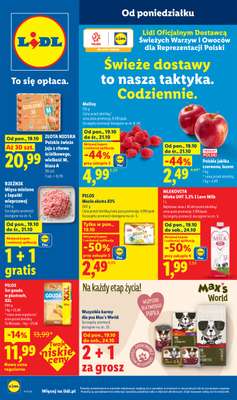 Lidl - gazetka promocyjna Oferta od poniedziałku od poniedziałku 19.10 do środy 21.10