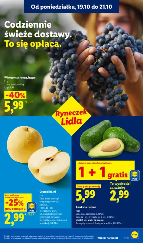 Lidl - gazetka promocyjna Oferta od poniedziałku od poniedziałku 19.10 do środy 21.10 - strona 39