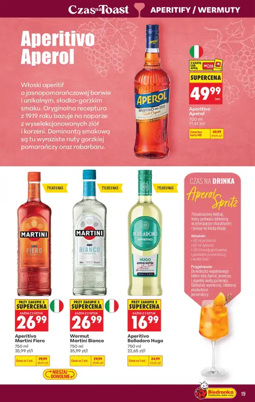Biedronka - gazetka promocyjna Czas na toast od poniedziałku 19.10 do soboty 31.10 - strona 19