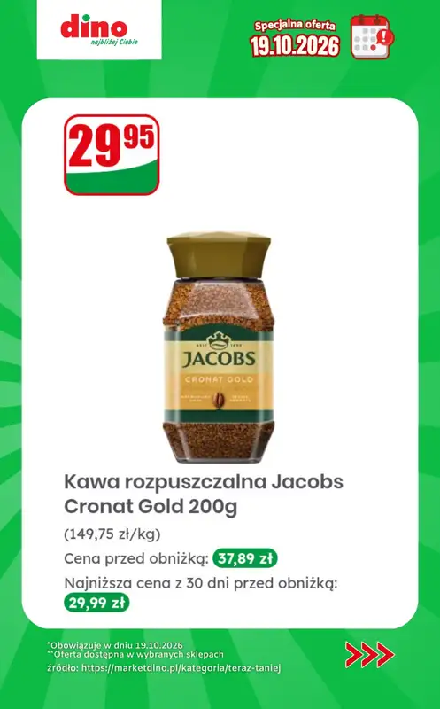 Dino - gazetka promocyjna Specjalna oferta na 19.10.2026 - promocje spoza gazetki od poniedziałku 19.10 do poniedziałku 19.10 - strona 9