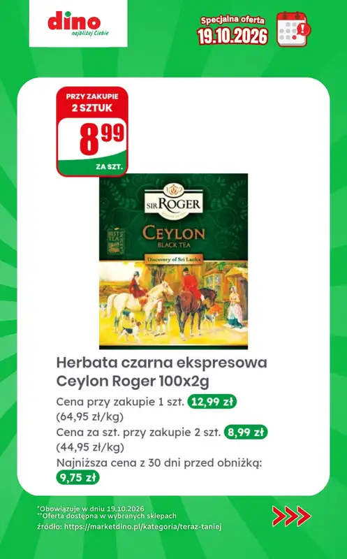 Dino - gazetka promocyjna Specjalna oferta na 19.10.2026 - promocje spoza gazetki od poniedziałku 19.10 do poniedziałku 19.10 - strona 8