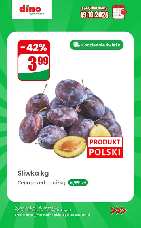 Dino - gazetka promocyjna Specjalna oferta na 19.10.2026 - promocje spoza gazetki od poniedziałku 19.10 do poniedziałku 19.10 - strona 4