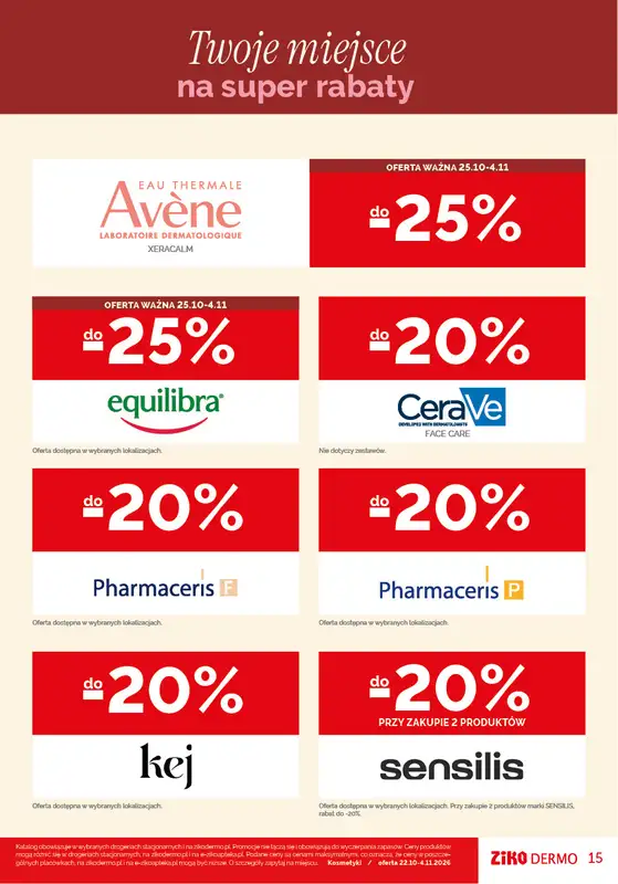 Ziko Dermo - gazetka promocyjna Gazetka od czwartku 22.10 do środy 04.11 - strona 15