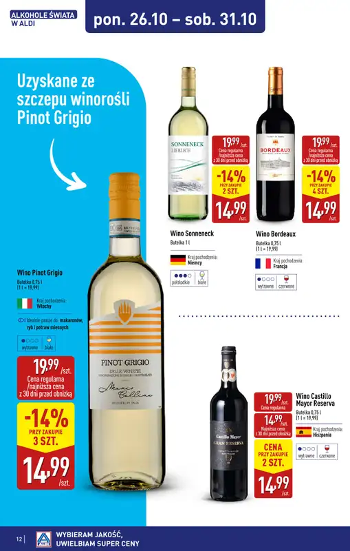 Aldi - gazetka promocyjna Świat alkoholi od poniedziałku 05.10 do soboty 31.10 - strona 13