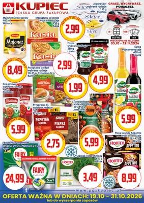 Kupiec - gazetka promocyjna Oferta plakatowa od poniedziałku 19.10 do soboty 31.10