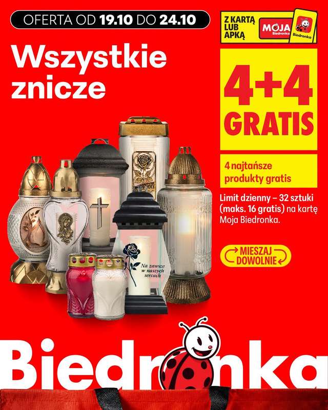 Biedronka - gazetka promocyjna Biedronkowe oszczędności od poniedziałku od poniedziałku 19.10 do środy 21.10