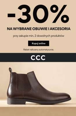 CCC - gazetka promocyjna -30% na wybrane obuwie i akcesoria przy zakupie min. 2 produktów od poniedziałku 19.10 
