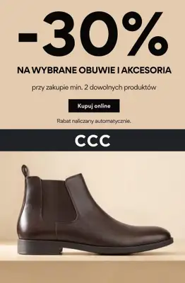 CCC - gazetka promocyjna -30% na wybrane obuwie i akcesoria przy zakupie min. 2 produktów od poniedziałku 19.10 