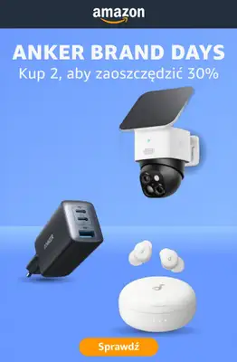Amazon - gazetka promocyjna Anker Brand Days: 30% taniej przy zakupie 2 produktów od poniedziałku 19.10 do niedzieli 25.10