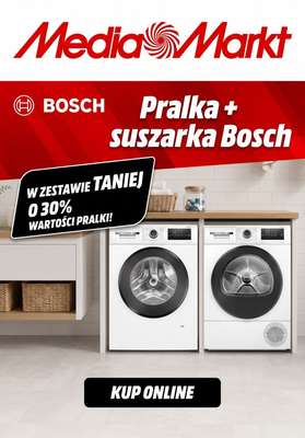 Media Markt - gazetka promocyjna Pralka + suszarka Bosch w zestawie taniej o 30% wartości pralki! od poniedziałku 19.10 do soboty 31.10