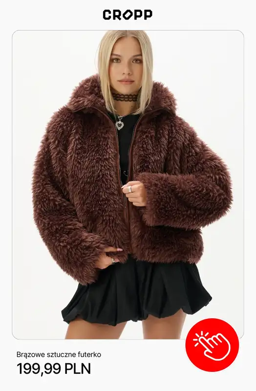 Cropp - gazetka promocyjna Sztuczne futra damskie - od 109,99 zł od poniedziałku 19.10  - strona 8