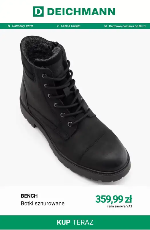 Deichmann - gazetka promocyjna Botki sznurowane męskie od wtorku 20.10  - strona 10