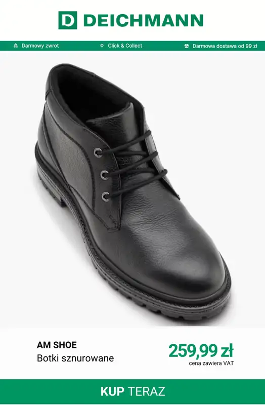 Deichmann - gazetka promocyjna Botki sznurowane męskie od wtorku 20.10  - strona 7