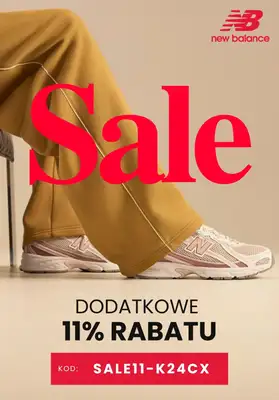 New Balance - gazetka promocyjna Extra  -11% na SALE z kodem od poniedziałku 19.10 do niedzieli 25.10