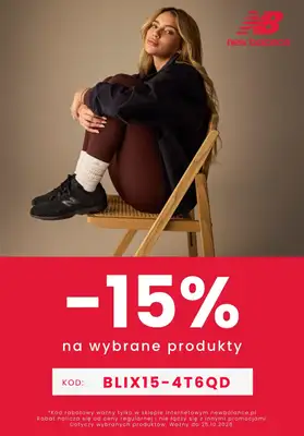 New Balance - gazetka promocyjna -15% na wybrane produkty od poniedziałku 19.10 do niedzieli 25.10