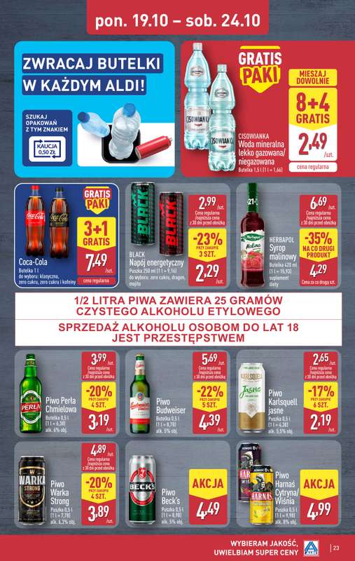 Aldi - gazetka promocyjna Pełny katalog! od poniedziałku 19.10 do soboty 24.10 - strona 23