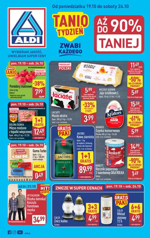 Aldi - gazetka promocyjna Pełny katalog! od poniedziałku 19.10 do soboty 24.10