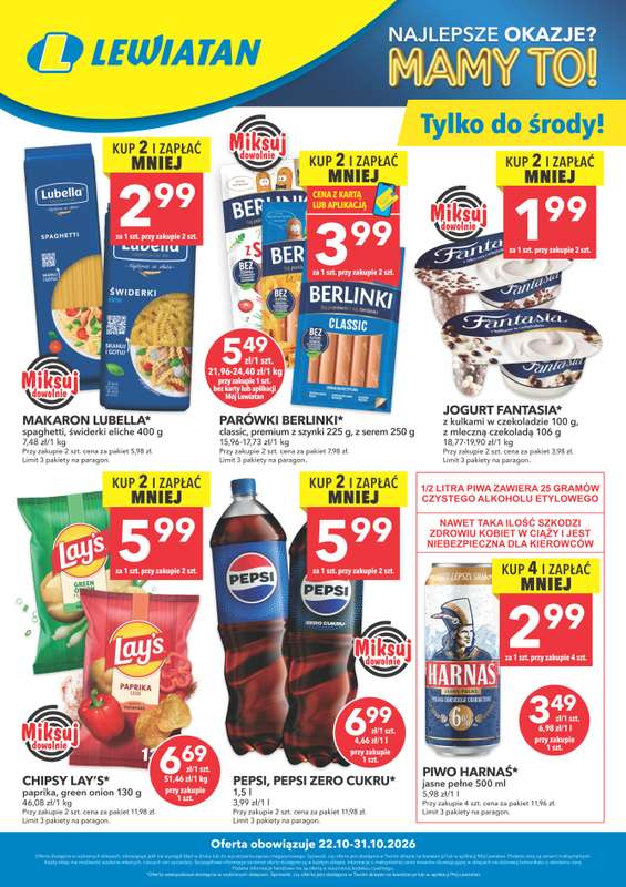 LEWIATAN - gazetka promocyjna Najlepsze okazje? Mamy TO! od czwartku 22.10 do soboty 31.10