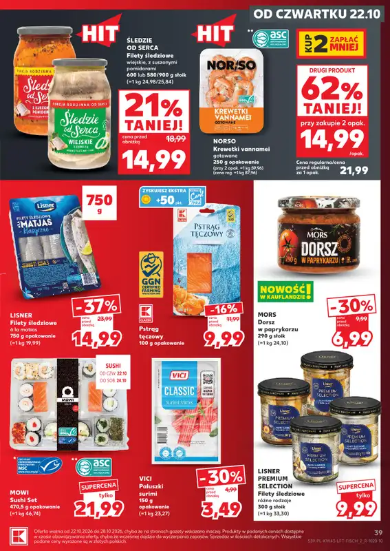 Kaufland - gazetka promocyjna Gazetka Tygodnia od czwartku 22.10 do środy 28.10 - strona 39