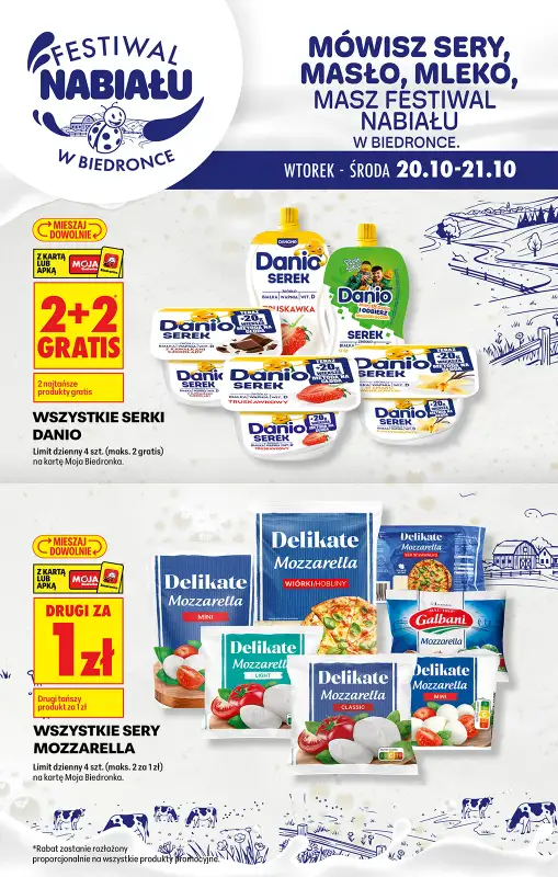 Biedronka - gazetka promocyjna Festiwal nabiału  