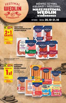 Biedronka - gazetka promocyjna Festiwal wędlin od wtorku 20.10 do środy 21.10