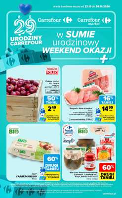 Carrefour - gazetka promocyjna Gazetka w sumie od czwartku weekend okazji od czwartku 22.10 do soboty 24.10