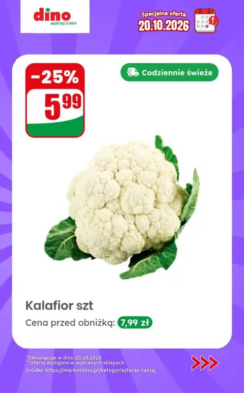 Dino - gazetka promocyjna Specjalna oferta na 20.10.2026 - promocje spoza gazetki od wtorku 20.10 do wtorku 20.10 - strona 8