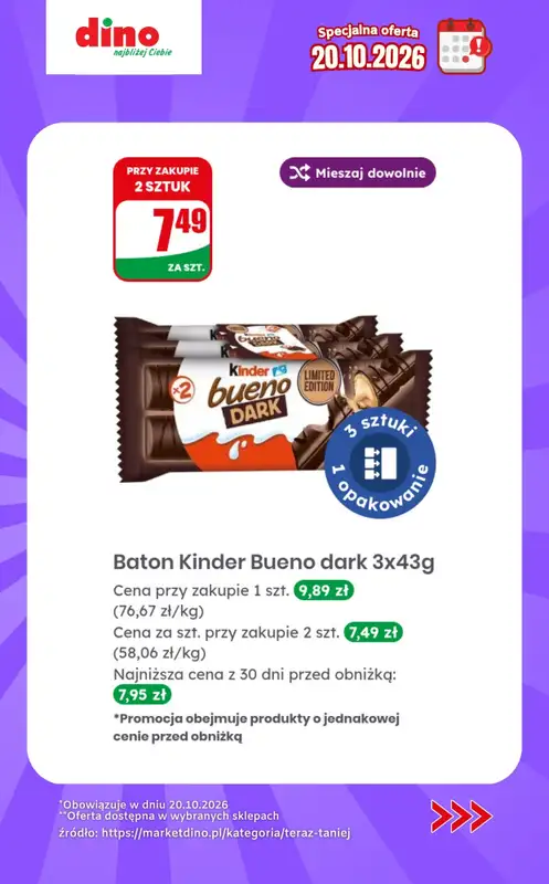 Dino - gazetka promocyjna Specjalna oferta na 20.10.2026 - promocje spoza gazetki od wtorku 20.10 do wtorku 20.10 - strona 5