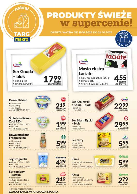 Makro - gazetka promocyjna Targ MAKRO - oferta świeża w super cenach! od wtorku 20.10 do soboty 24.10