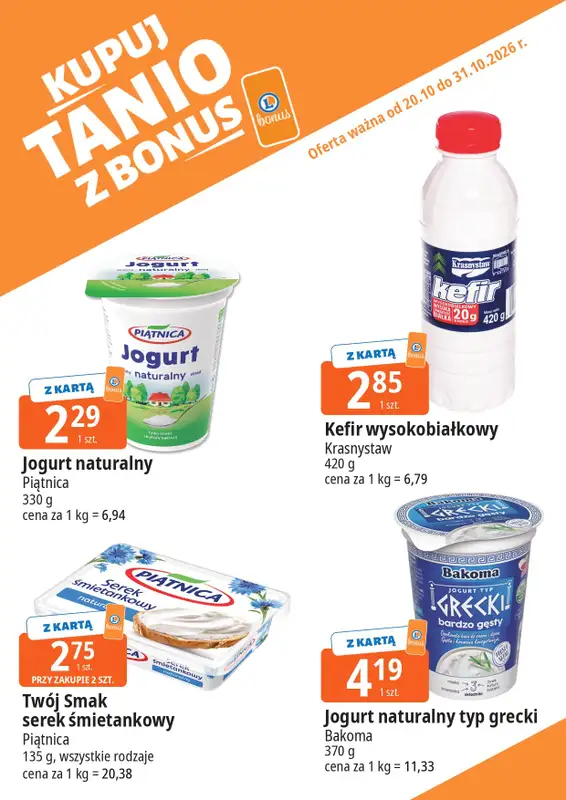 Leclerc - gazetka promocyjna Kupuj tanio z Bonus od wtorku 20.10 do soboty 31.10 - strona 9