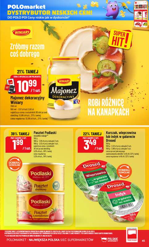 POLOmarket - gazetka promocyjna Gazetka od środy 21.10 do wtorku 27.10 - strona 45