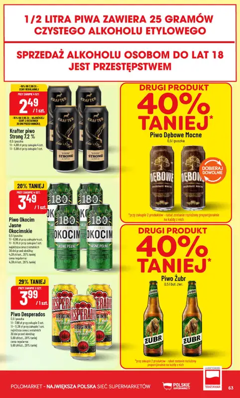 POLOmarket - gazetka promocyjna Gazetka od środy 21.10 do wtorku 27.10 - strona 63