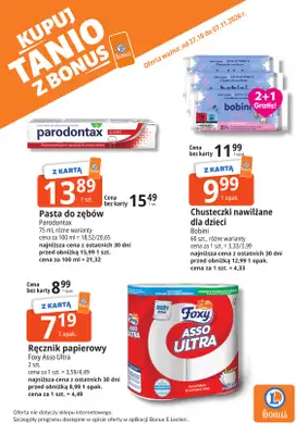 Leclerc - gazetka promocyjna Oferta Bielany | Kupuj tanio z bonus od wtorku 27.10 do soboty 07.11 - strona 9