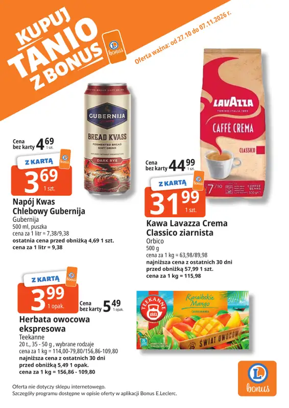 Leclerc - gazetka promocyjna Oferta Bielany | Kupuj tanio z bonus od wtorku 27.10 do soboty 07.11 - strona 5