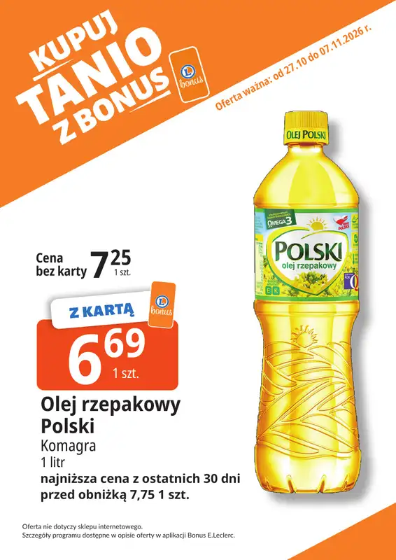 Leclerc - gazetka promocyjna Oferta Bielany | Kupuj tanio z bonus od wtorku 27.10 do soboty 07.11 - strona 25