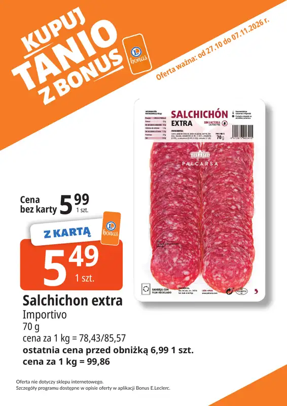 Leclerc - gazetka promocyjna Oferta Bielany | Kupuj tanio z bonus od wtorku 27.10 do soboty 07.11 - strona 13