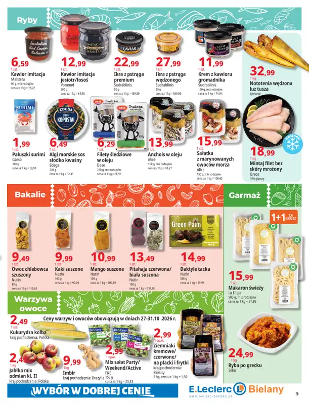 Leclerc - gazetka promocyjna Oferta Bielany | Magia Jesieni od wtorku 27.10 do soboty 07.11 - strona 5