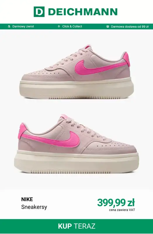 Deichmann - gazetka promocyjna Sneakersy na platformie damskie od środy 21.10  - strona 8