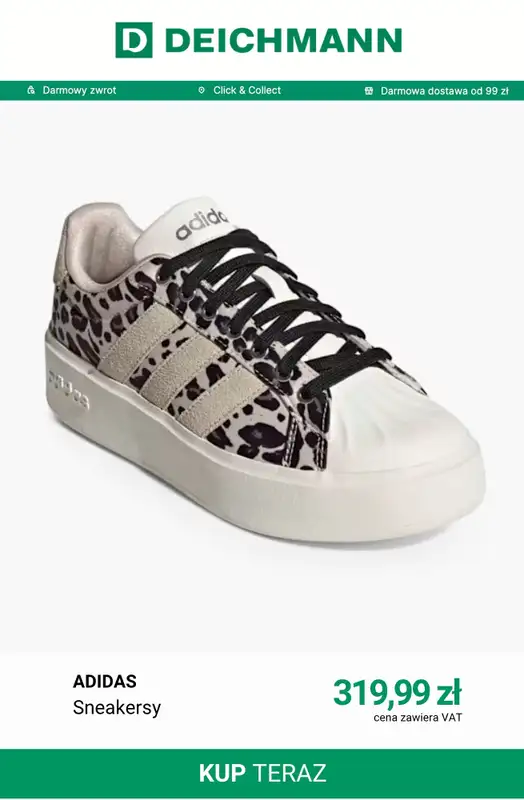 Deichmann - gazetka promocyjna Sneakersy na platformie damskie od środy 21.10  - strona 10