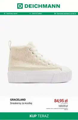 Deichmann - gazetka promocyjna Sneakersy na platformie damskie od środy 21.10  - strona 5