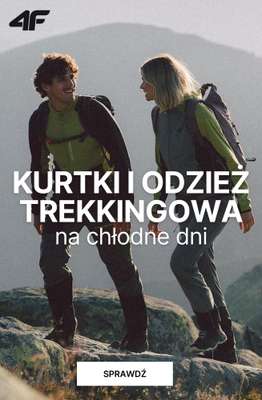 4F - gazetka promocyjna Odzież trekkingowa na chłodne dni od środy 21.10 
