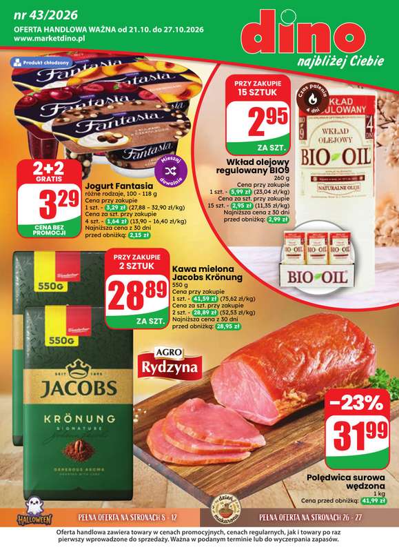Dino - gazetka promocyjna Gazetka 43 / 2026 od środy 21.10 do wtorku 27.10