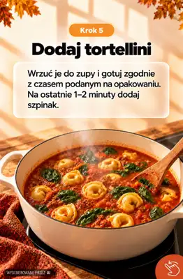 Dino - gazetka promocyjna Kremowa zupa pomidorowa z tortellini - sprawdź przepis od wtorku 20.10  - strona 8