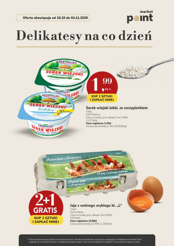 Market Point - gazetka promocyjna Gazetka od poniedziałku 19.10 do środy 04.11