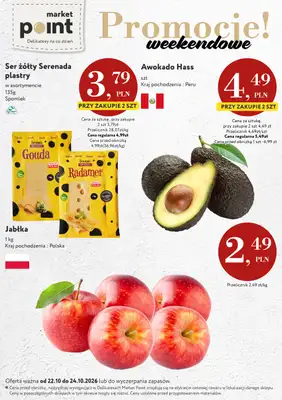 Market Point - gazetka promocyjna Ulotka weekendowa od czwartku 22.10 do soboty 24.10