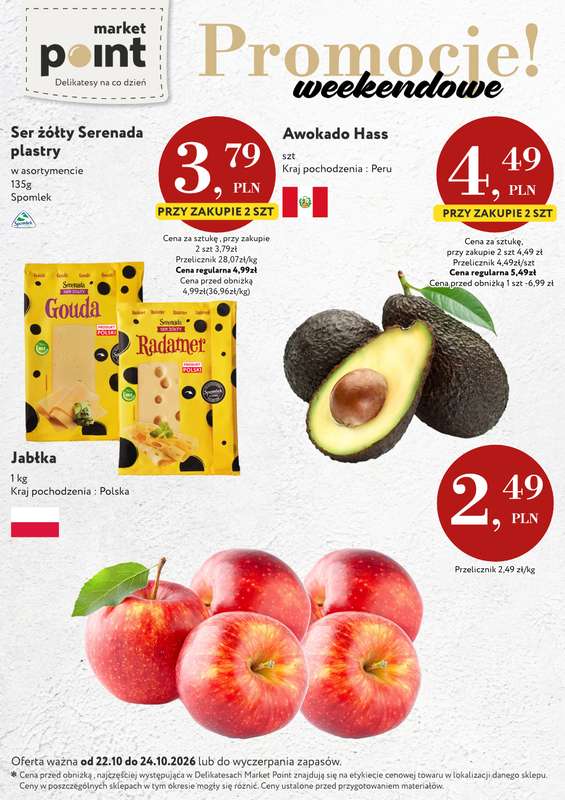 Market Point - gazetka promocyjna Ulotka weekendowa od czwartku 22.10 do soboty 24.10