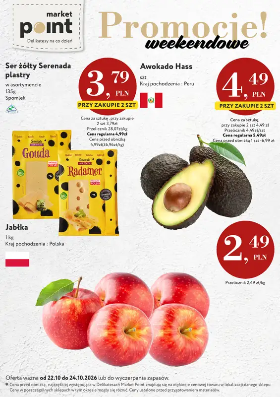 Market Point - gazetka promocyjna Ulotka weekendowa od czwartku 22.10 do soboty 24.10