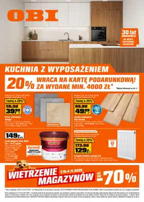 OBI - gazetka promocyjna Gazetka od środy 21.10 do poniedziałku 09.11